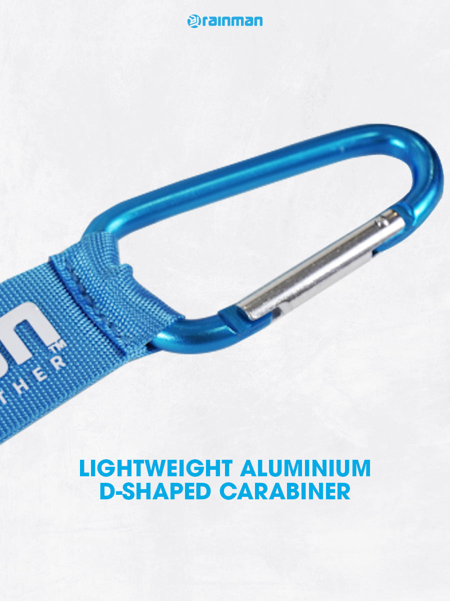 OnDepot 3-Inch Aluminum D-Shape Carabiners – 6 Pack, Spring Belt Clip Key Chains, Blue